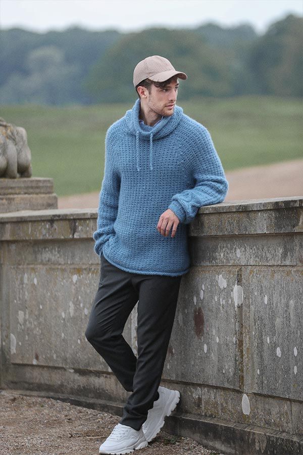 68-14 David tröja jeansblå